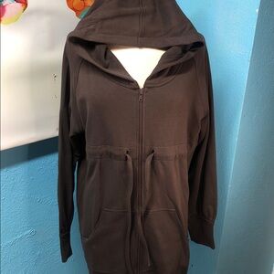 Norma Kamali Chocolate Brown Zip-Up Jacket